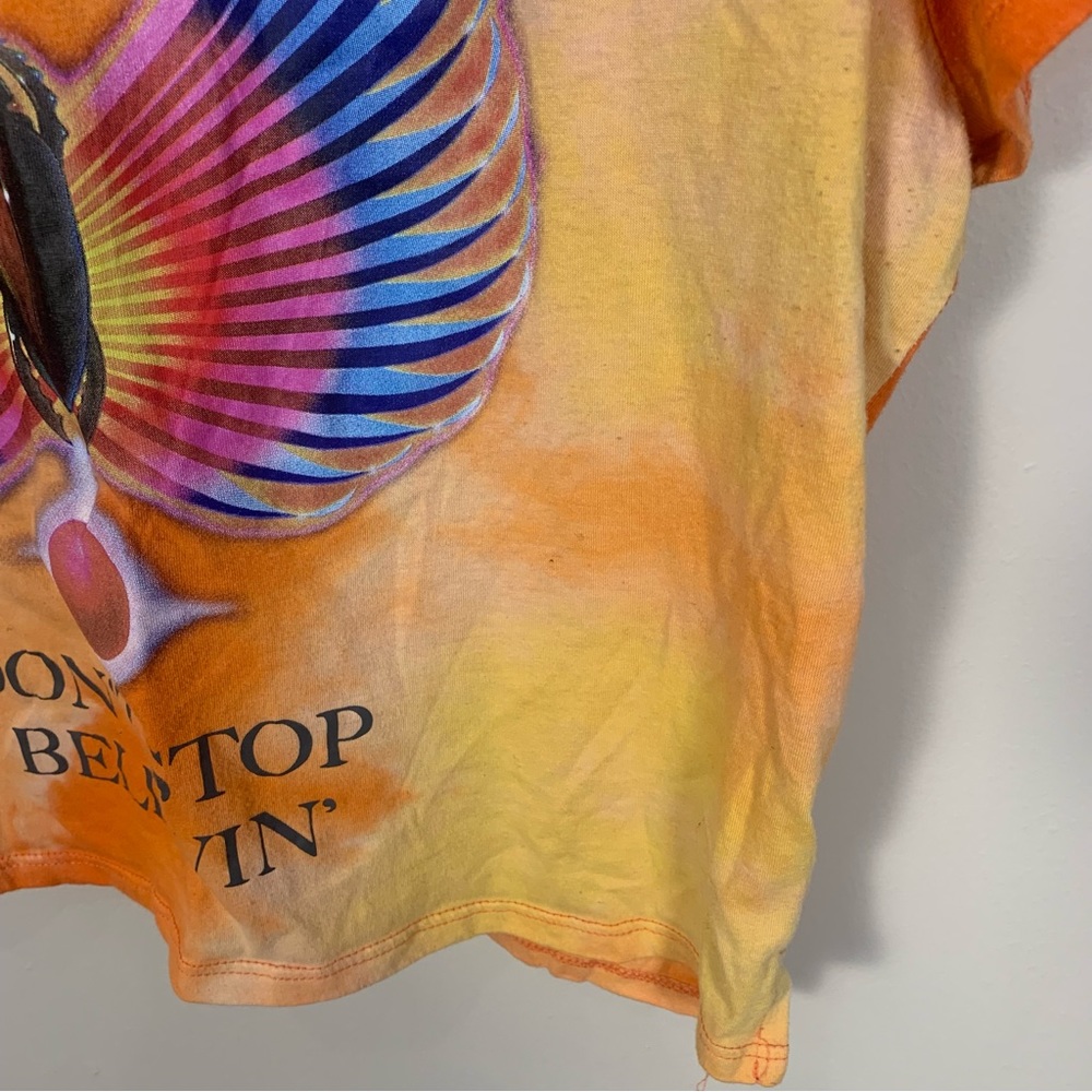 Journey Graphic Vintage Inspired Tye Dye Tour Don’t Stop Believin Cropped Tee - Picture 2 of 13